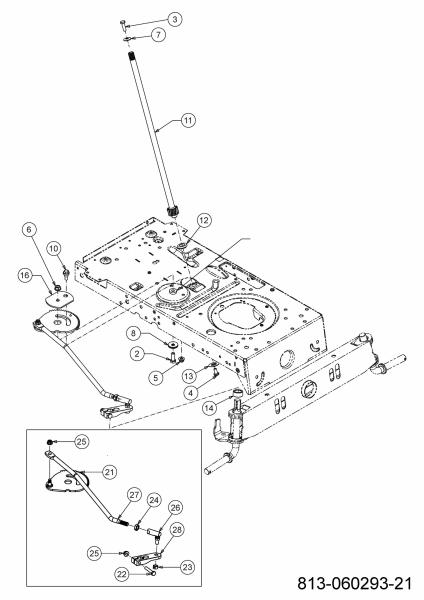 Ersatzteile MTD Rasentraktor LT 96 EXT Typ: 13BB76KF682 (2021) Lenkung 