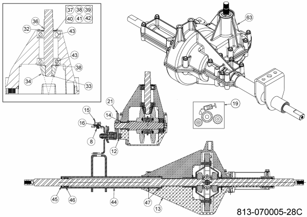 Ersatzteile MTD Rasentraktor Smart RC 125 Typ: 13B776KC600 (2021) Getriebe 1 