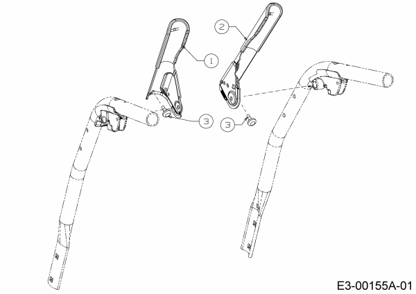 Ersatzteile WOLF-Garten Schneefräse SF 66 E Typ: 31AY54T3650  (2019) Betätigungshebel 