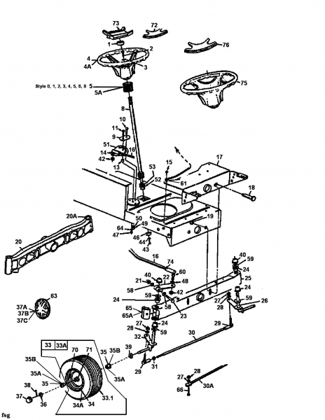 Ersatzteile Mtd Rasentraktor Eh145 Typ 13cp798n678 2000 Lenkung