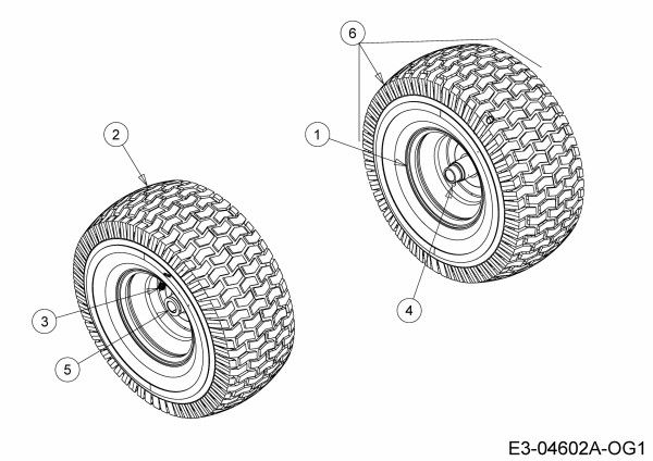 Ersatzteile Gartenland Rasentraktoren GL 13.5/92 T Typ: 13BH77KE640  (2019) Räder vorne 15x6