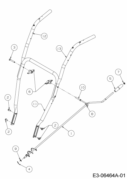 Ersatzteile WOLF-Garten Schneefräse Select SF 61 E Typ: 31AW63F2650  (2015) Holm 