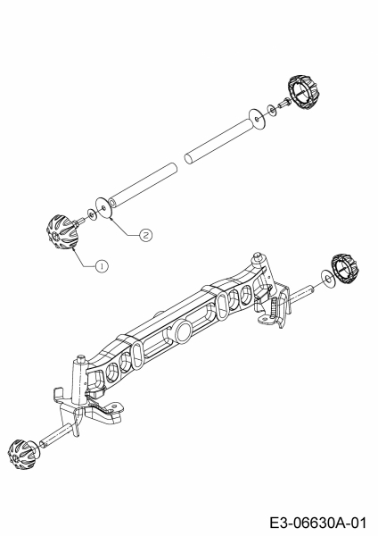 Ersatzteile Massey Ferguson Rasentraktoren MF 41-22 RD Typ: 13BF91CN695  (2013) Radkappen