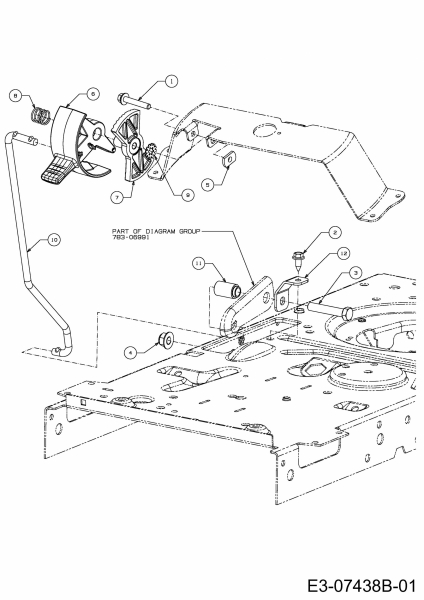 Ersatzteile MTD Rasentraktor Smart RC 125 Typ: 13B776KC600 (2021) Geschwindigkeitsregelung 