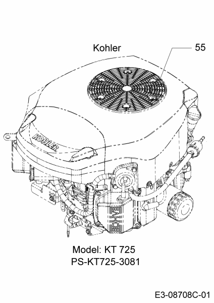 Ersatzteile Massey Ferguson Zero Turn Mf 50 22 Zt Typ 17arcacq695 2017 Motor Kohler 