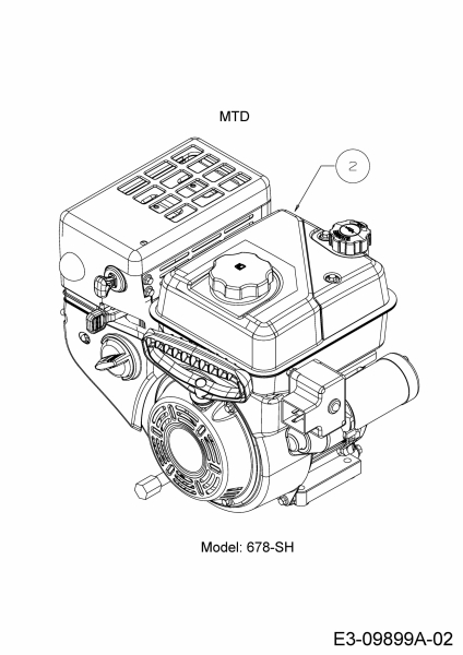 Ersatzteile WOLF-Garten Schneefräse SF 66 E Typ: 31AY54T3650  (2019) Motor MTD 