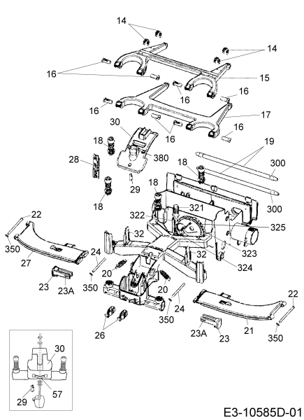 Ersatzteile Robomow Mähroboter RS635 PRO S (Red) Typ: PRD6300R  (2017) Frontplatine, Höhenverstellung, Schwimmer