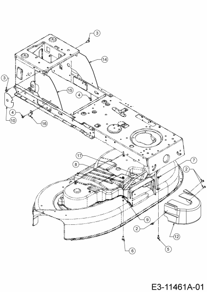 Ersatzteile MTD Rasentraktor Smart RG 145 Typ: 13A876KG600  (2020) Abdeckungen Mähwerk G (42/107cm) 