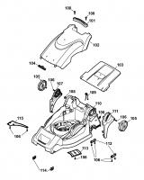 Ersatzteile WOLF-Garten Elektro Rasenmäher ohne Antrieb 2.40 XM Typ: 4968087 Serie A  (2008) Mähwerksgehäuse 