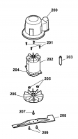 Ersatzteile WOLF-Garten Elektro Rasenmäher ohne Antrieb 2.40 XM Typ: 4968087 Serie A  (2008) Messer, Messeraufnahme, Motor 