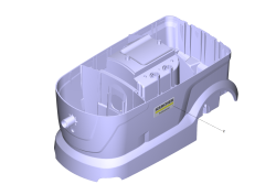 KÄRCHER Professional Ersatzteile Spruehextraktion Puzzi 10/2 Adv CUL 1.193-123.0 Behaelter Ersatz RAL 7012 Puzzi 10/1