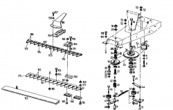 Ersatzteile Gutbrod Balkenmäher BM 700 Typ: 07510.04  (1995) Mähantrieb, Mähbalken