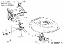 Ersatzteile MTD Benzin Rasenmäher mit Antrieb Optima 46 SPBHW Typ: 12C-TH5C600  (2020) Getriebe, Keilriemen ab 03/04/2018 