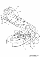 Ersatzteile MTD Rasentraktor Smart RG 145 Typ: 13HM76KG600  (2018) Abdeckungen Mähwerk G (42/107cm) 