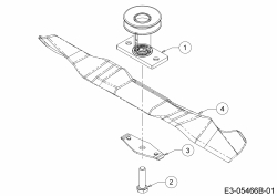 Ersatzteile MTD Benzin Rasenmäher mit Antrieb 46 S Typ: 12A-J7SJ600  (2018) Messer, Messeraufnahme 