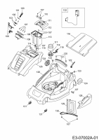 Ersatzteile Sentar Akkumäher SE 37 LI Typ: 18AWG3D-663  (2011) Ladegerät, Mähwerksgehäuse