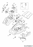 Ersatzteile Sentar Akkumäher SE 37 LI Typ: 18AWG3D-663  (2012) Ladegerät, Mähwerksgehäuse