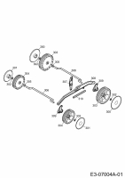 Ersatzteile Sentar Akkumäher SE 37 LI Typ: 18AWG3D-663  (2011) Achsen, Räder