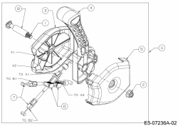 Ersatzteile WOLF-Garten Schneefräse Expert 5370 Typ: 31AR2T6D650  (2013) Wurfweitenregulierung 