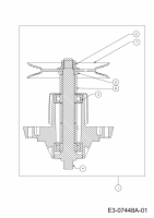 Ersatzteile Lux Tools Rasentraktoren RT 155-92 H Typ: 13AM77TE694  (2012) Messerspindel 618-0409B