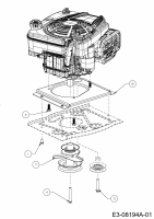 Ersatzteile MTD Rasentraktor Minirider 60 RDE Typ: 13A326EC600  (2014) Motorkeilriemenscheibe, Motorzubehör 