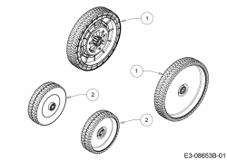 Ersatzteile Black-Line Motormäher mit Antrieb BL 4553 IS Typ: 12A-PF6J683  (2016) Räder