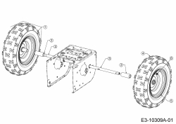 Ersatzteile WOLF-Garten Schneefräse SF 66 E Typ: 31AY54T3650  (2019) Räder 16x4.8x8 